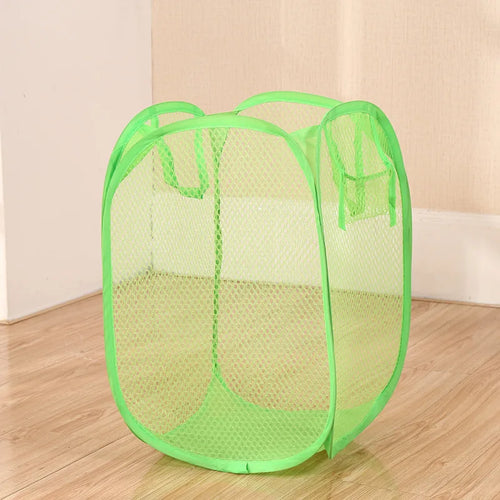 panier pliable pour tri de linge sale en maille