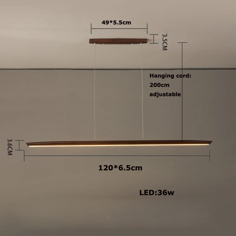 lustre dimmable en bois élégant pour éclairage intérieur moderne - vue 9 sur 15