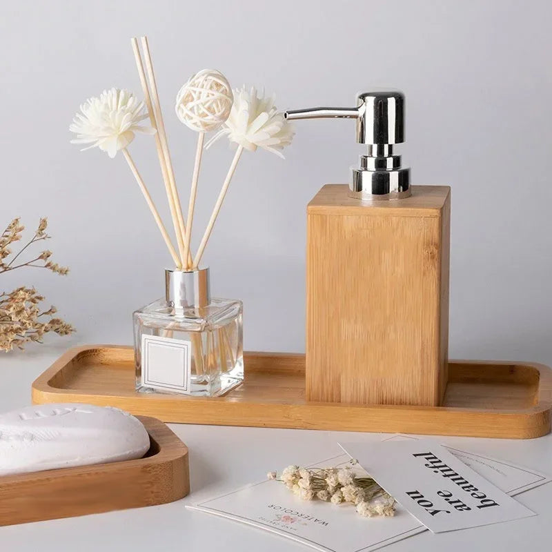 distributeur de savon liquide avec pompe pour salle de bain - vue 3 sur 7