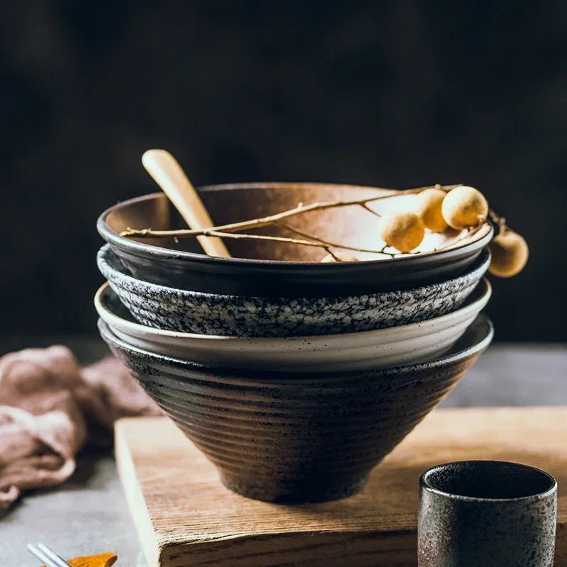 Bol ramen céramique style japonais motifs traditionnels cuisine - vue 3 sur 7