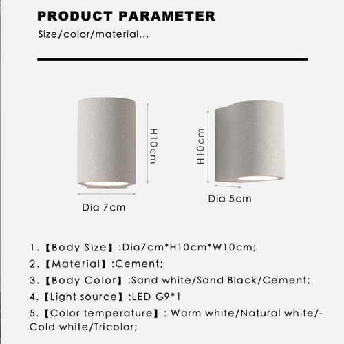 Kreative Wandleuchte aus Zement in Terrazzo-Optik - vue 5 sur 9