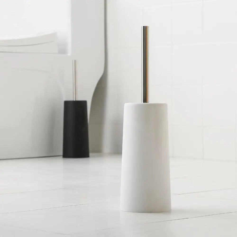 ensemble de brosse de toilette et support autonome pour salle de bain - vue 3 sur 9