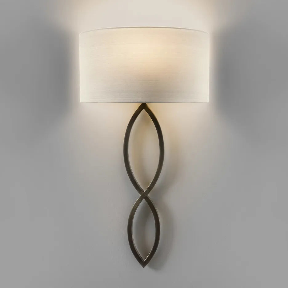 applique murale led en tissu avec cercle créatif en fer - vue 2 sur 9