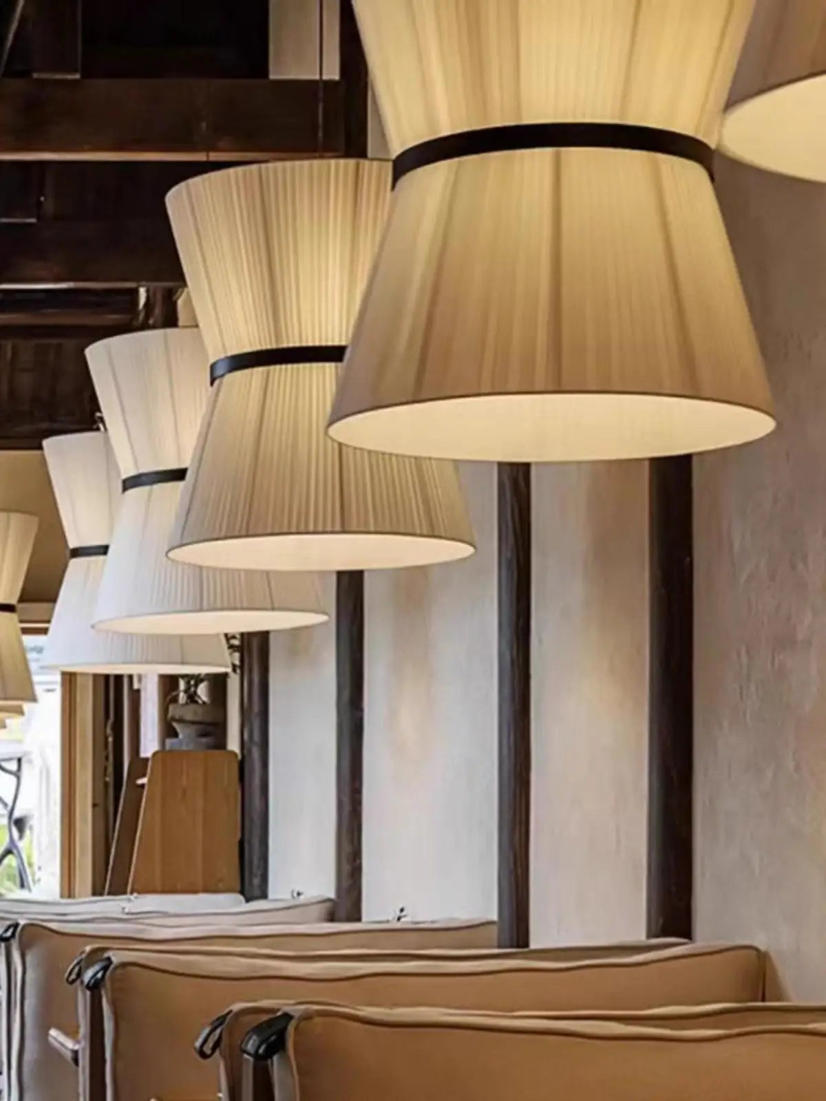 lustre en tissu wabi sabi pour décoration intérieure moderne - vue 7 sur 9