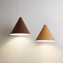 Moderne LED-Pendelleuchte aus massivem Nussbaumholz