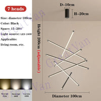 lustre moderne led en aluminium pour éclairage intérieur