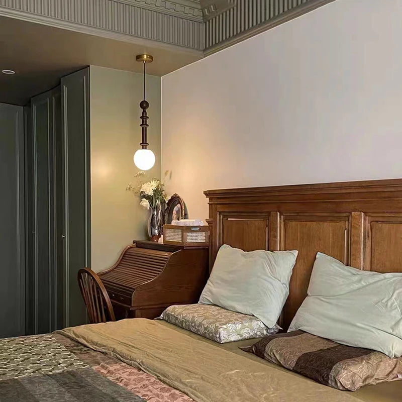 suspension nordique en verre blanc pour décoration intérieure - vue 4 sur 8