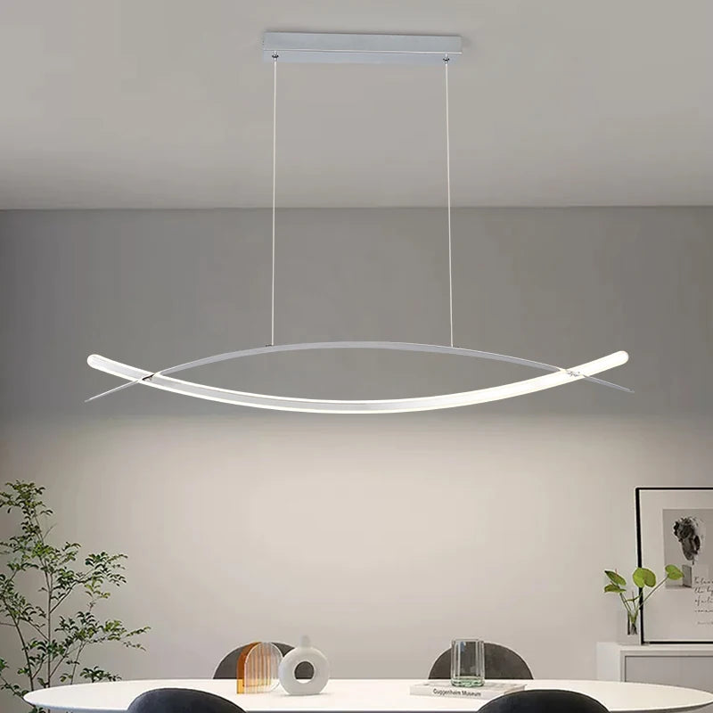 lustre led moderne plaqué or/chrome suspendu luminaire pour boutique - vue 5 sur 12