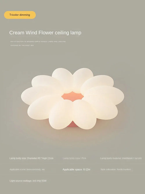 LED-Deckenleuchte Blumen für Kinderzimmer mit drei Lichtfarben - vue 9 sur 10