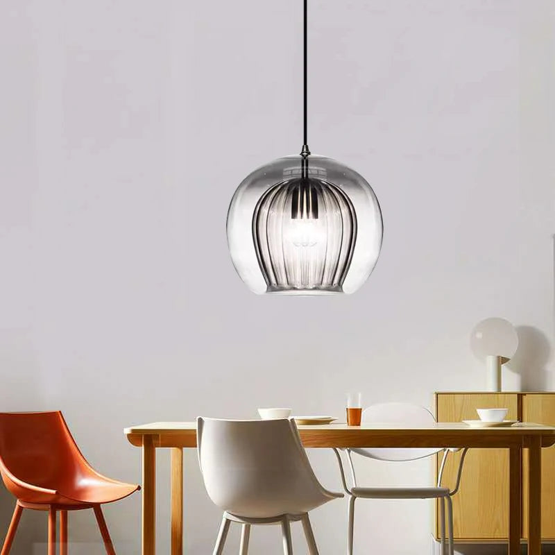 suspension en verre design nordique pour décor intérieur
