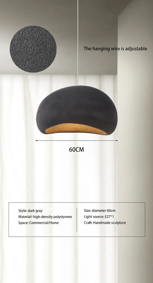 Farbige Pendelleuchte aus Polystyrol mit abgerundeten Formen im Design-Stil - vue 15 sur 18