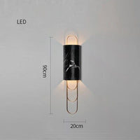 Moderne Wandleuchte aus Marmor im Rauten-Design mit LED, stilvoller Promi-Look