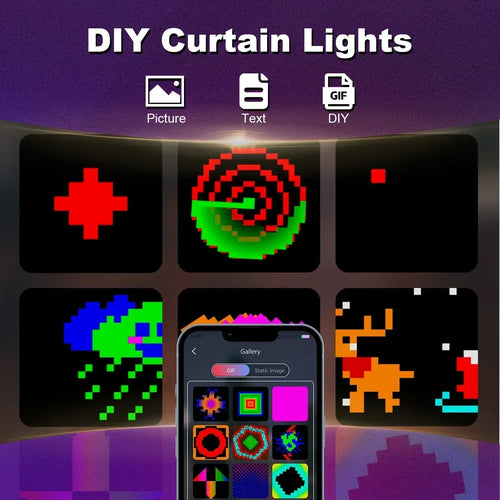 Intelligente Lichterkette 400 LED Bluetooth Musik Dekorativ - vue 7 sur 9