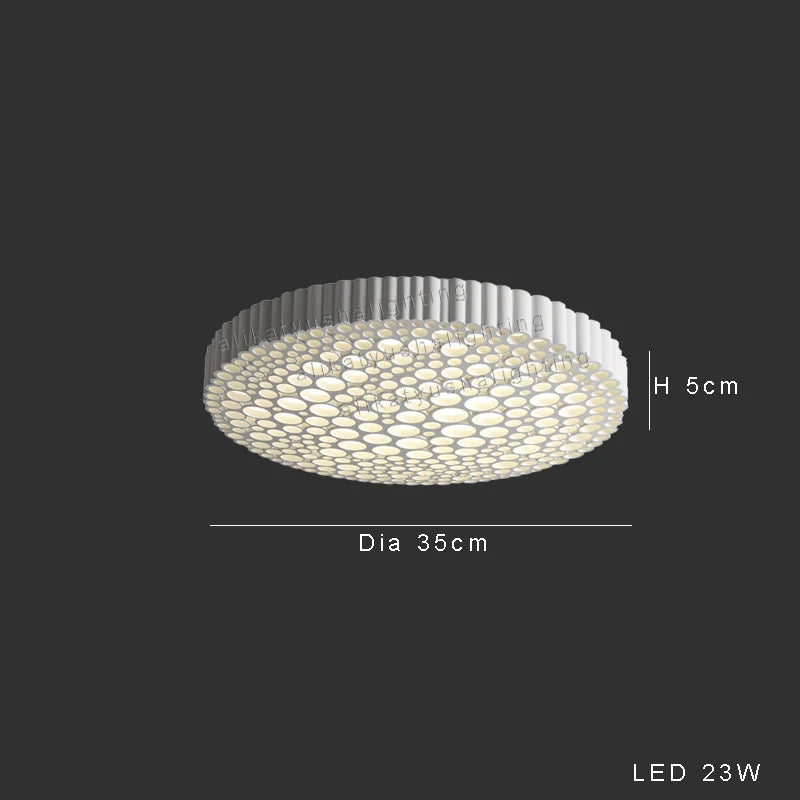 plafonnier led minimaliste en nid d'abeille créatif et élégant