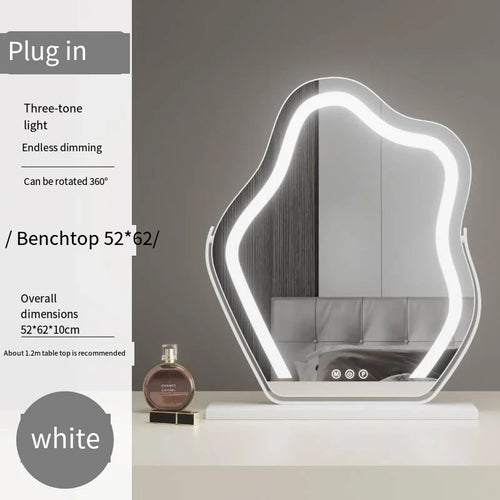 Vanity Mirror with Lights, Bathroom Mirror with Dimmable 3 Modes, 360 ° Rotary Touch Screen Control, Suable for Bedroom - vue 7 sur 14