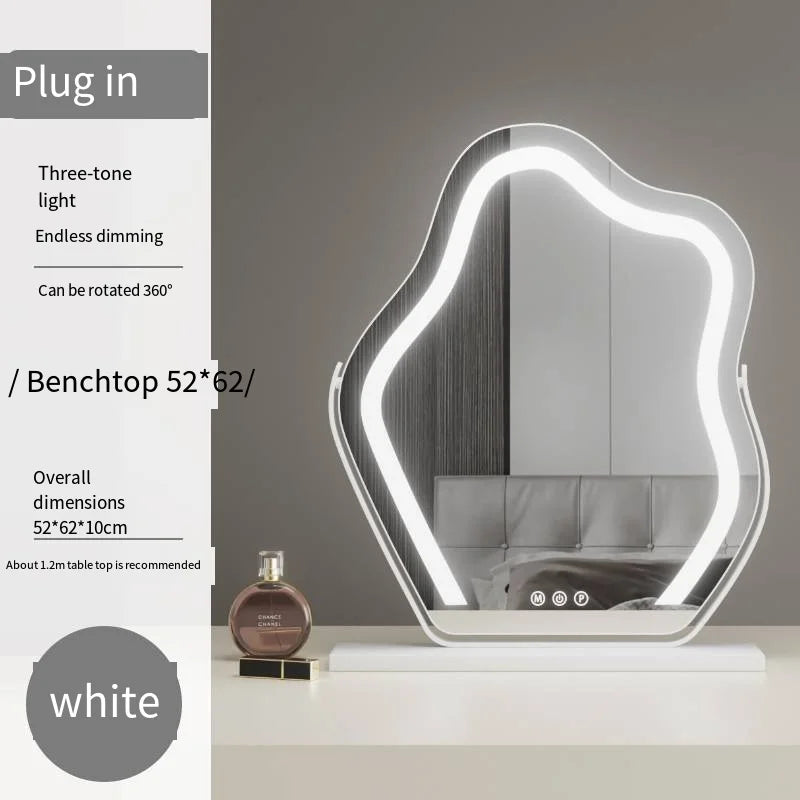 Vanity Mirror with Lights, Bathroom Mirror with Dimmable 3 Modes, 360 ° Rotary Touch Screen Control, Suable for Bedroom - vue 6 sur 14