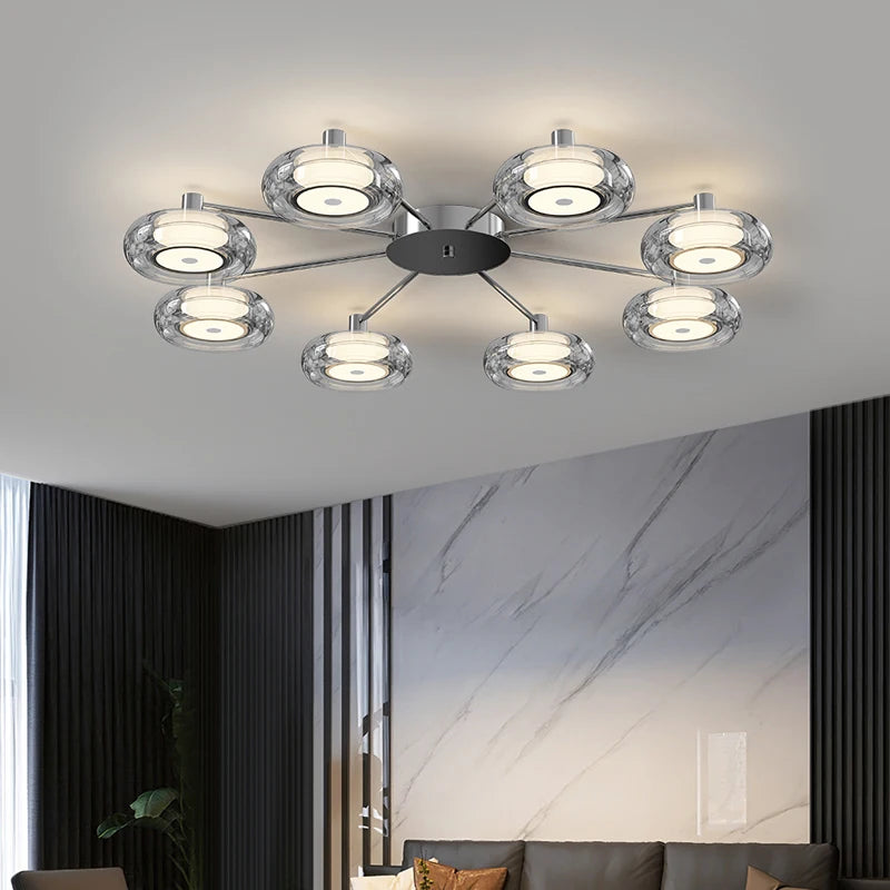 plafonnier italien design moderne éclairage intérieur luxe minimaliste - vue 5 sur 12