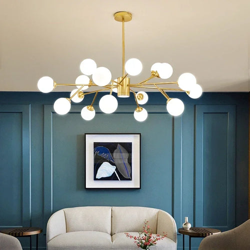 lustre led design élégant pour éclairage intérieur moderne - vue 3 sur 16