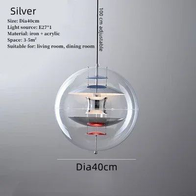 Modern spherical planetary light, coffee shop, tea restaurant, bar designer, interior decoration light - vue 9 sur 9