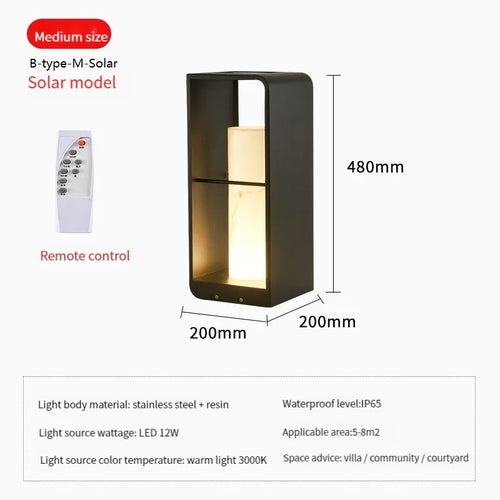 Wasserdichte LED-Solarleuchte für Garten und Hof - vue 17 sur 21