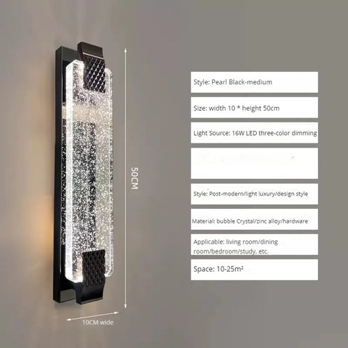 Moderne LED-Wandleuchte mit Kristallblase und luxuriöser Dekoration - vue 9 sur 16