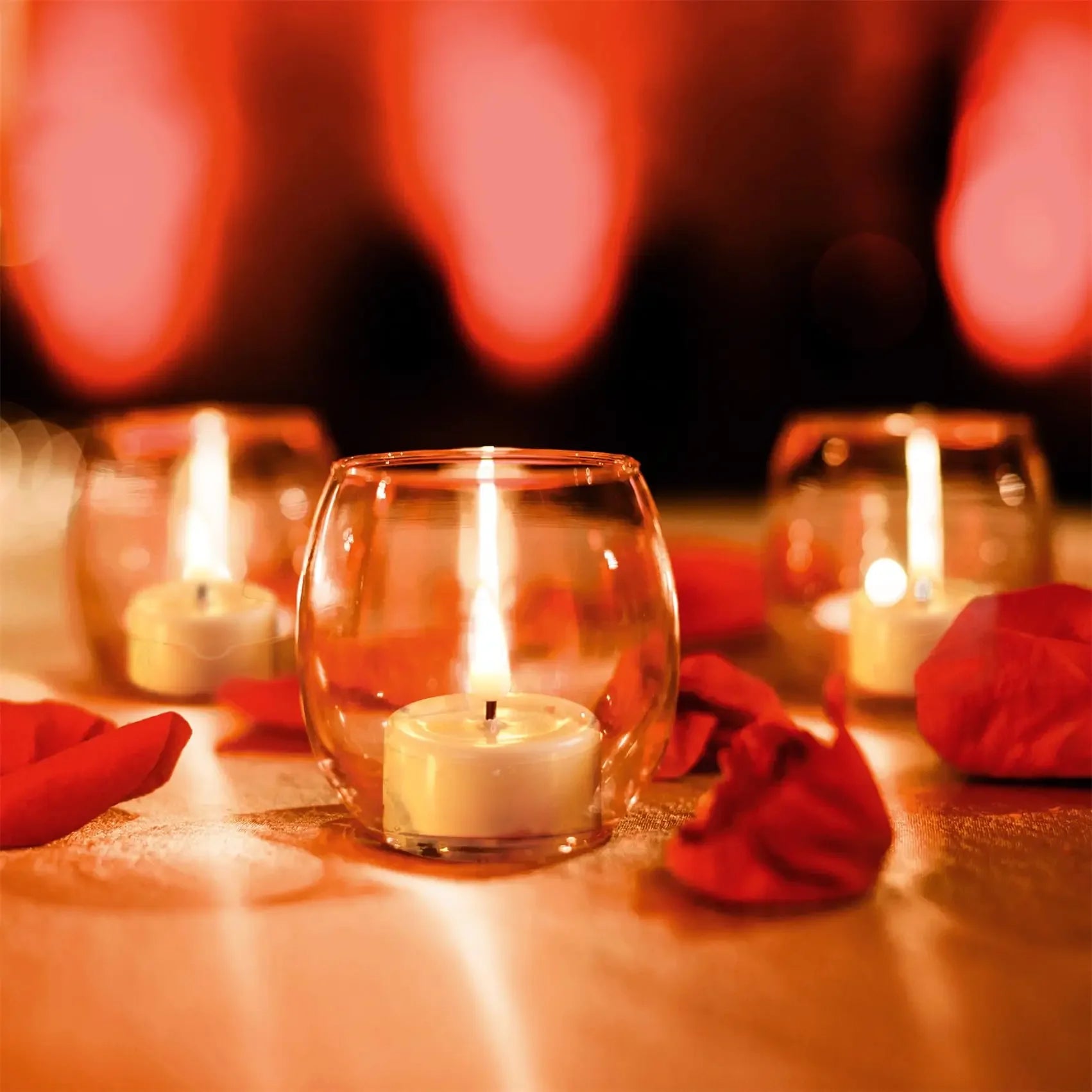 bougies chauffe-plat led sans flamme avec télécommande pour décorations festives - vue 5 sur 8