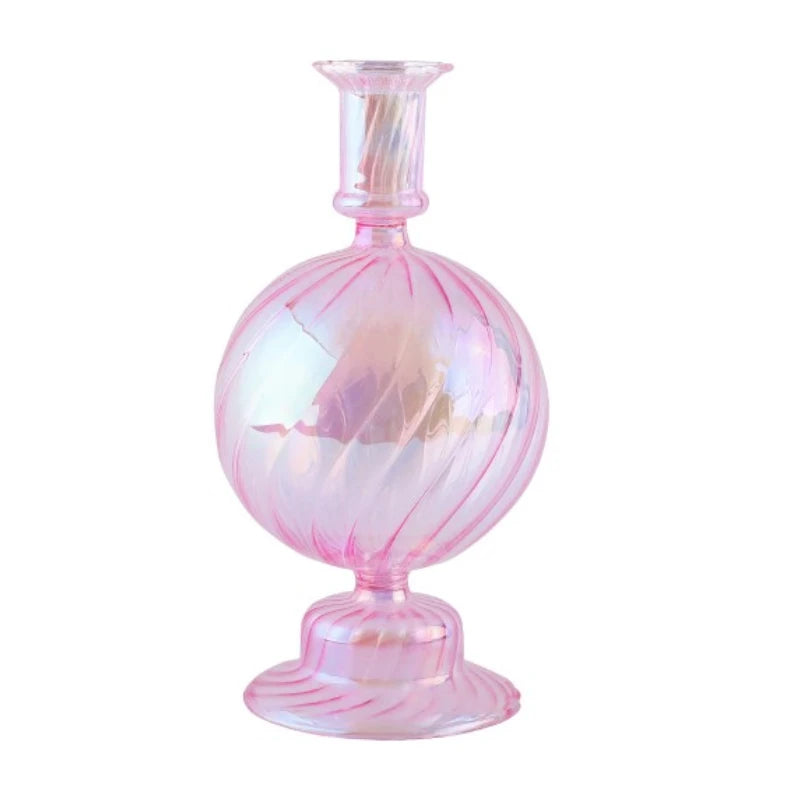 bougeoirs rétro coniques en verre pour décoration élégante - vue 16 sur 32