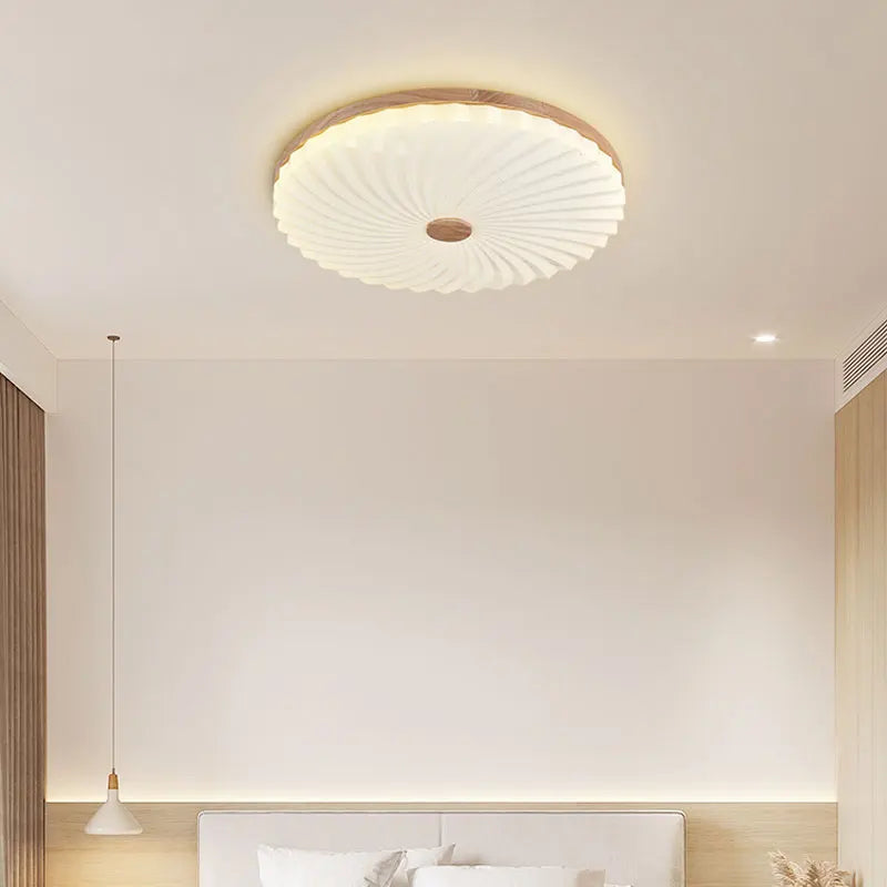 Deckenleuchte aus Holz und LED für moderne Inneneinrichtung - vue 4 sur 10