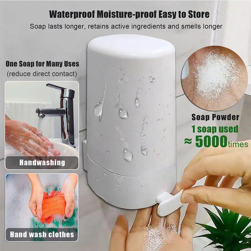 Portable Wall-mounted Soap Powder Grinder Box, Waterproof, 3-level, Adjustable, Bathroom, Hand Washing Tool - vue 5 sur 7