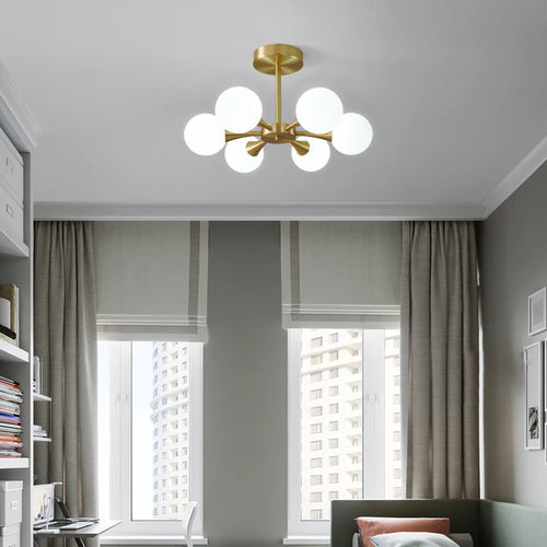 lustre moderne en verre pour un éclairage décoratif intérieur - vue 3 sur 24