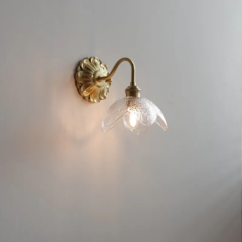 applique led verre gris fumé cuivre moderne intérieur - vue 7 sur 23