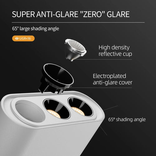 Aisilan LED-Deckenleuchte Magnetischer Spot Aufputz Verstellbarer Winkel - vue 2 sur 8