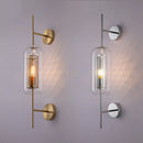 American Industrial Wall Lamps Clear Glass Wall Light Iron Metal Cage Living Room Decorative Wall Light Hallway Entrance Aisle
