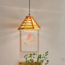 Moderne Pendelleuchte aus Holz mit LED-Beleuchtung für den Innenbereich