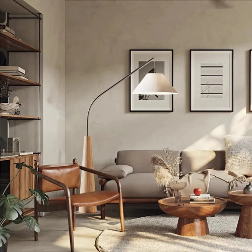 lampadaire nordique moderne créatif avec télécommande décoration intérieure - vue 7 sur 8