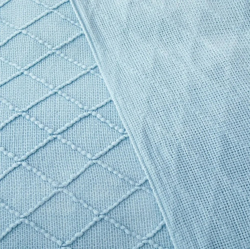 plaid tricoté jacquard à pompons style nordique canapé