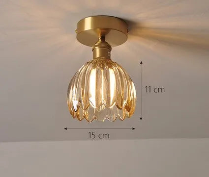 Moderner Glas-Deckenleuchte für innen und außen, lichtstark - vue 11 sur 30
