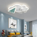Deckenventilator mit Licht Flugzeug-Design und Fernbedienung für Kinder