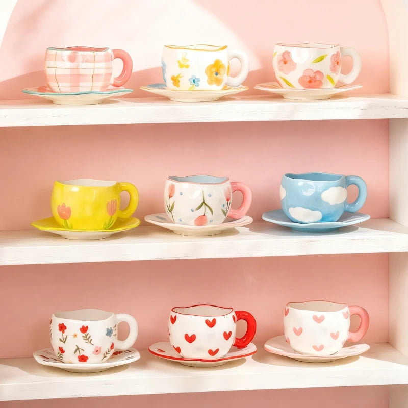 Mug ceramique style coreen motif irregulier creatif - vue 6 sur 7
