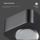Moderne quadratische Wandleuchte Kupfer Luxus LED Doppelkopf