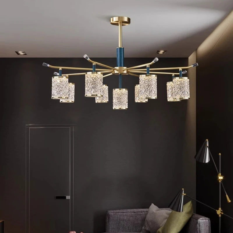 lustre moderne de luxe à led pour éclairage intérieur - vue 5 sur 10