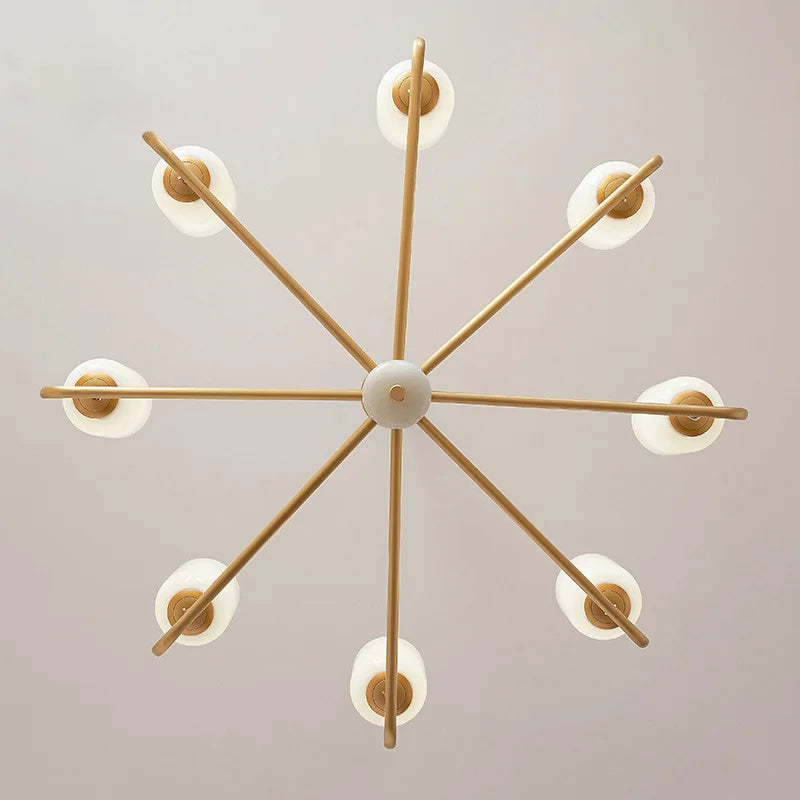 lustre style chinois luxueux en cuivre et jade