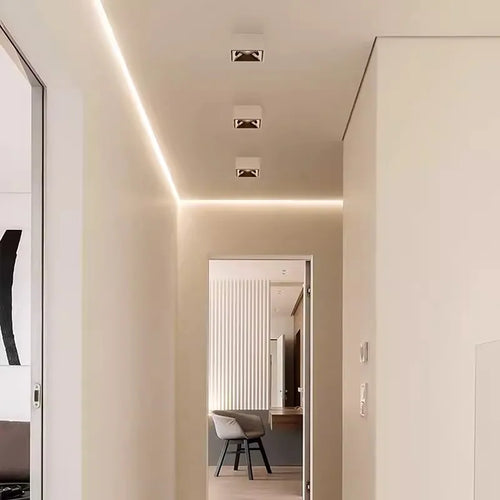 Quadratischer dimmbarer LED-Einbauspot für Hotel, Büro und Zuhause - vue 7 sur 9
