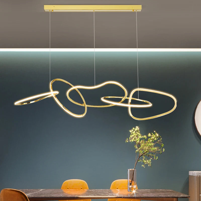 Chambre moderne salle à manger décorative led plafonniers lampes suspendues éclairage intérieur éclairage intérieur plafonnier lustre - vue 3 sur 7