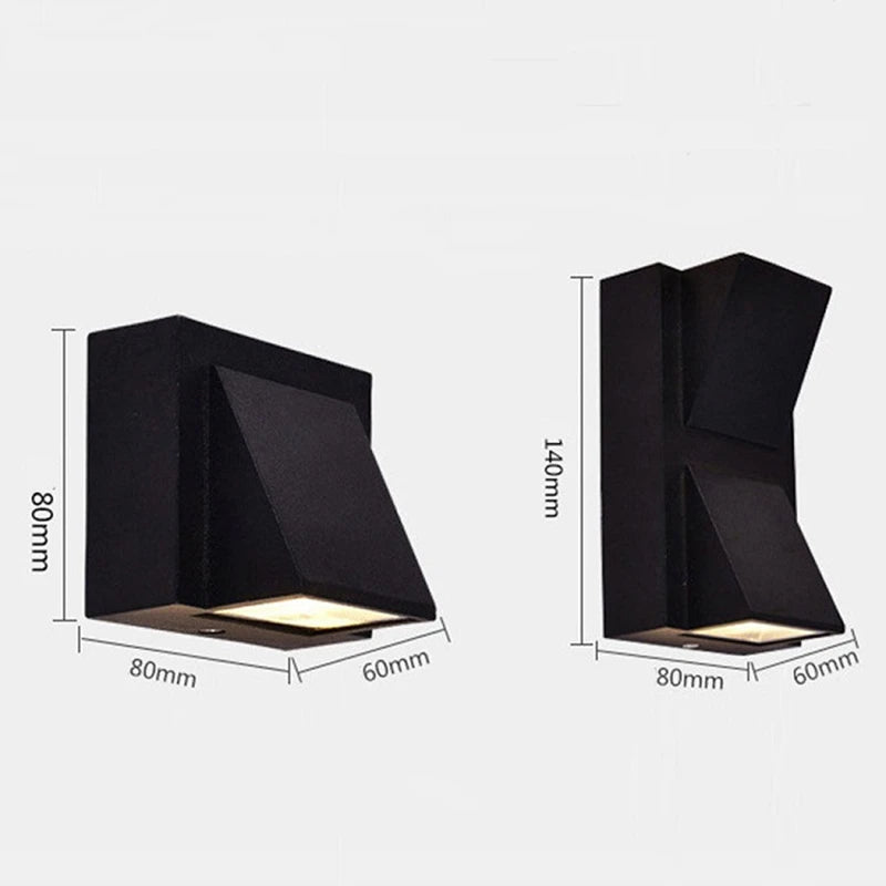Moderne LED-Außenwandleuchte wasserdicht für Garten und Balkon - vue 6 sur 12