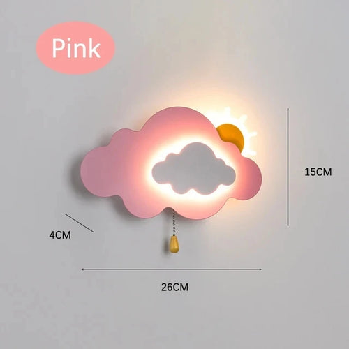 Moderne Wandleuchte in Wolkenform für das Kinderzimmer – Minimalistische Nachttischlampe - vue 10 sur 9