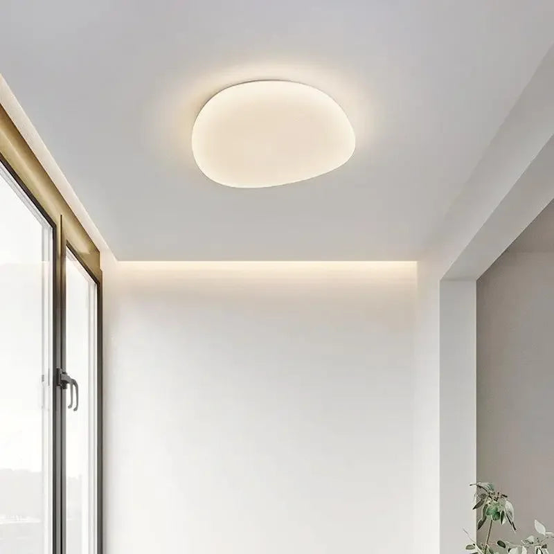 plafonniers led modernes nordiques en forme de galets pour intérieur - vue 4 sur 7