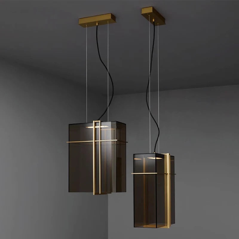 suspension led en verre design moderne italien - vue 3 sur 11