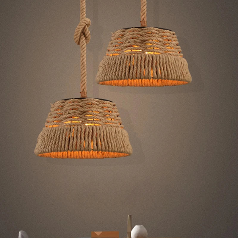 suspension en chanvre rétro pour décoration industrielle et artistique - vue 2 sur 7