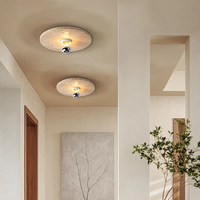 applique murale rétro en pierre naturelle design scandinave à led - vue 4 sur 8